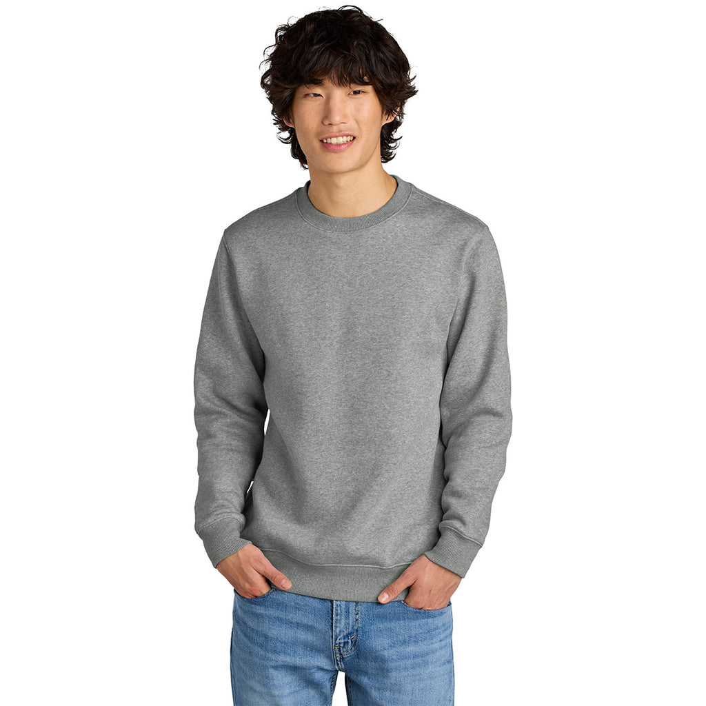 District Men's Heathered Steel Perfect Weight Fleece Crew