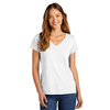District Women's White The Concert Tee V-Neck