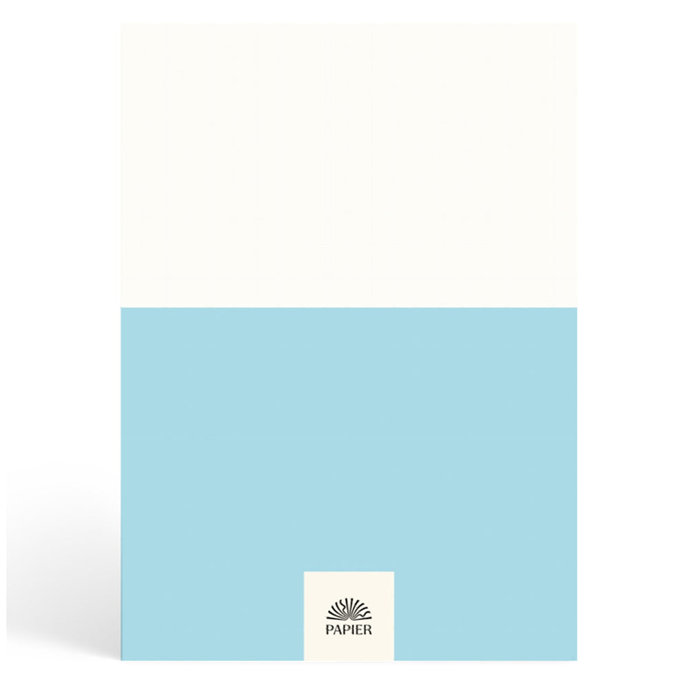 Papier Mid Blue Demi Lined Notebook