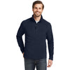 Eddie Bauer Men's Navy Half Zip Microfleece Jacket
