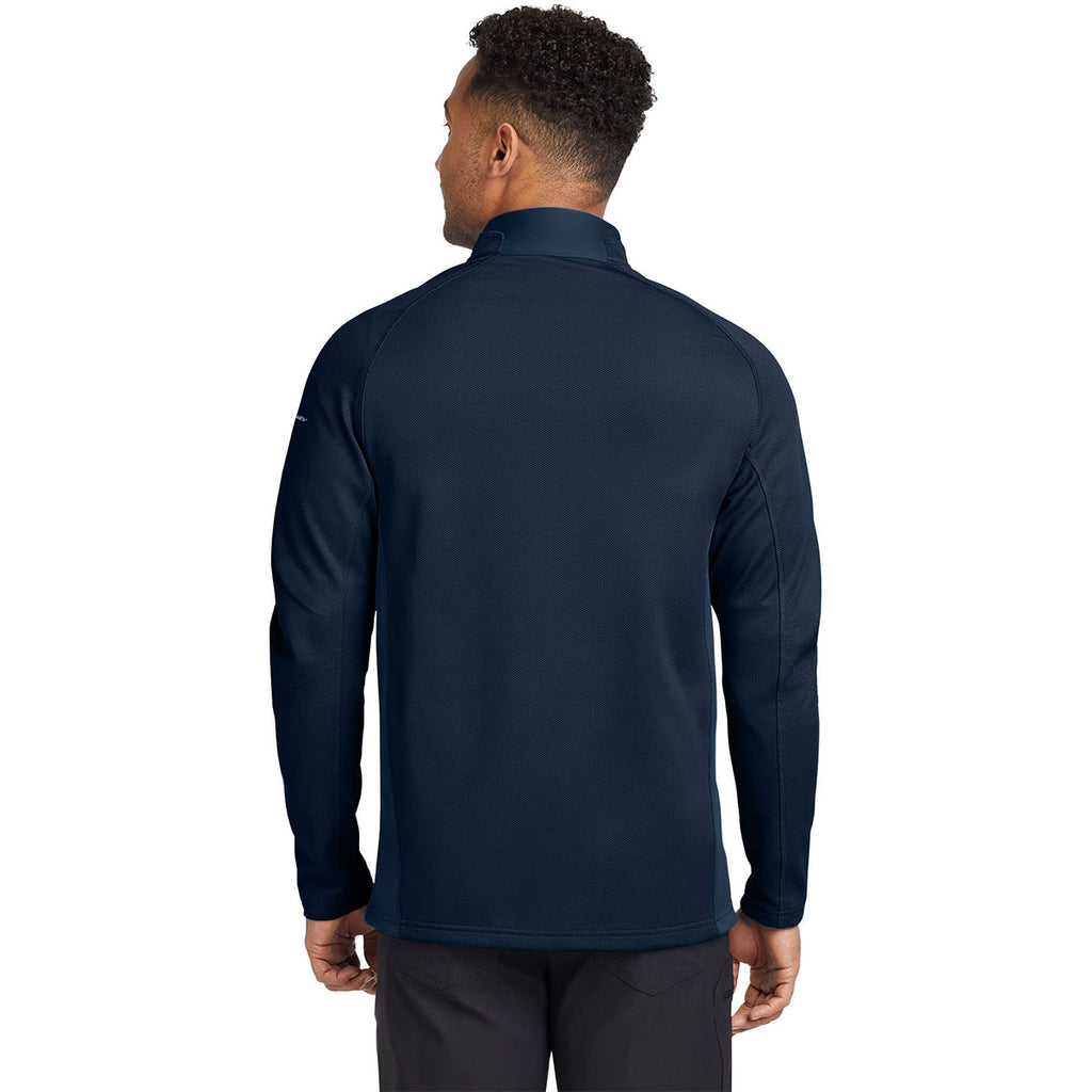 Eddie Bauer Men's River Blue Half Zip Performance Fleece Jacket