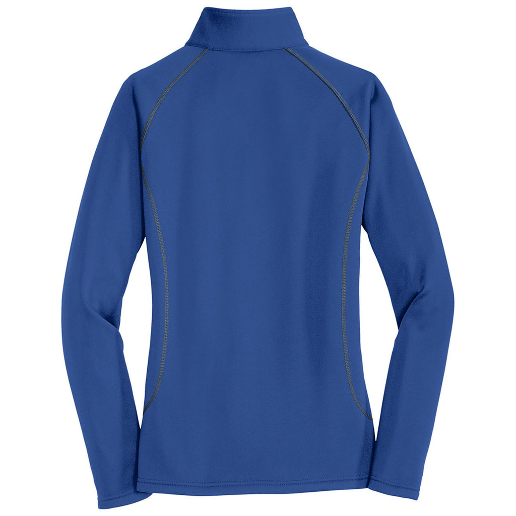 Eddie Bauer Ladies Cobalt Blue 1/2-Zip Base Layer Fleece