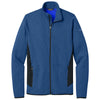 Eddie Bauer Men's Blue Heather Full-Zip Heather Stretch Fleece Jacket