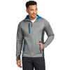 Eddie Bauer Men's Grey Cloud/Grey Steel/Expedition Blue Sport Hooded Full-Zip Fleece Jacket
