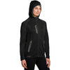 Eddie Bauer Women's Black Sport Hooded Full-Zip Fleece Jacket