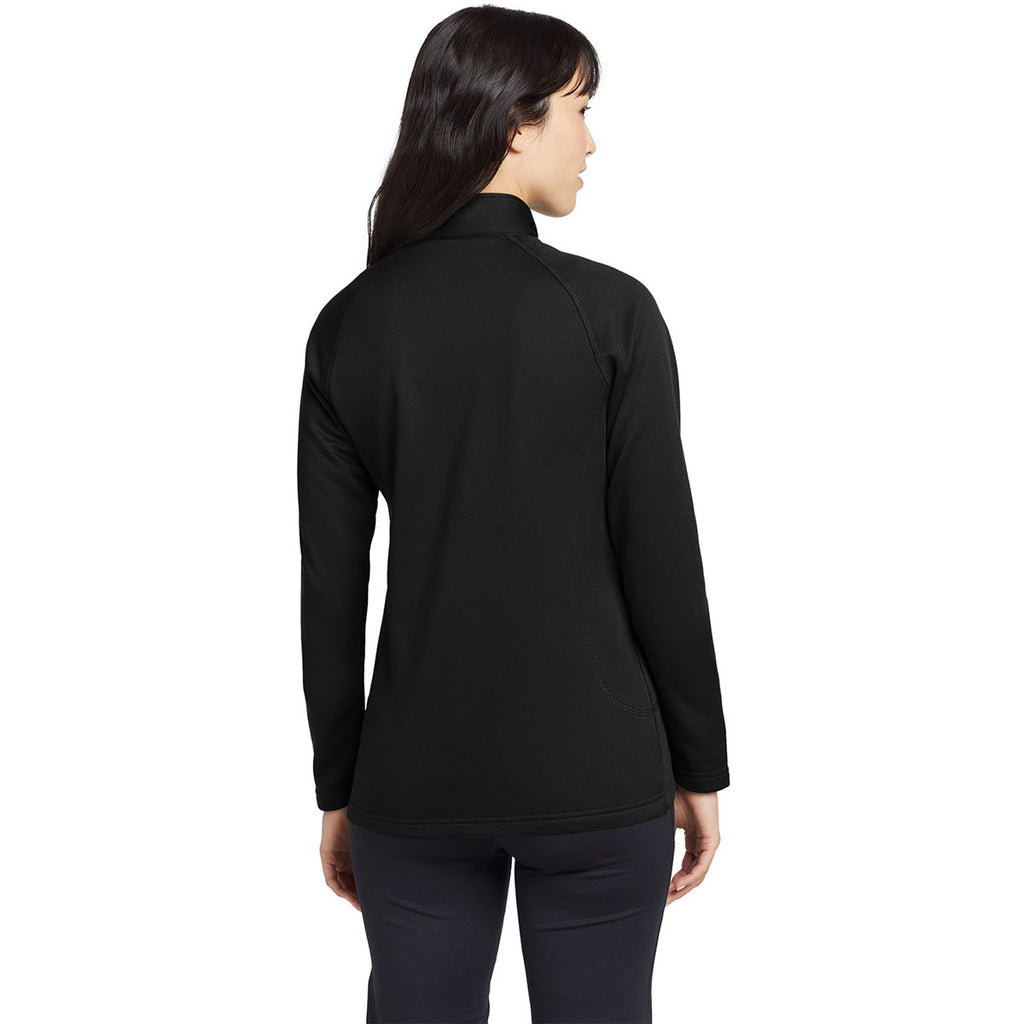 Eddie Bauer Women's Black Smooth Fleece Base Layer Full-Zip