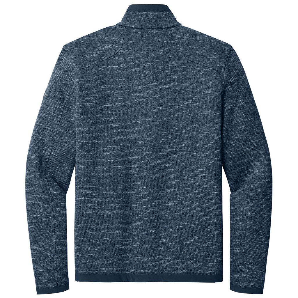 Eddie Bauer Men's River Blue Heather Sweater Fleece Full Zip