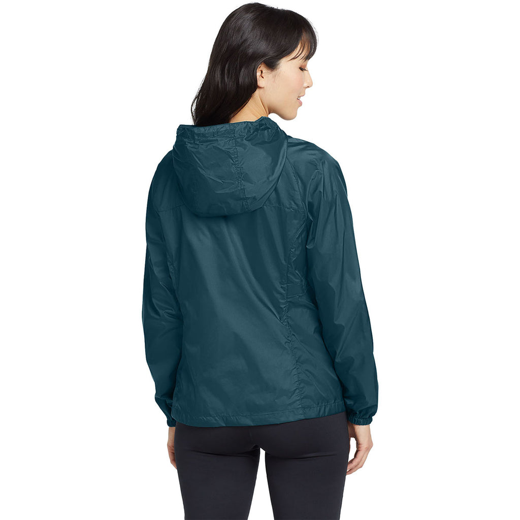 Eddie Bauer Women's Adriatic Blue Packable Wind Jacket