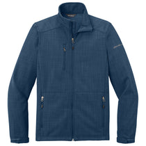 Eddie Bauer Men's Blue Shaded Crosshatch Softshell Jacket