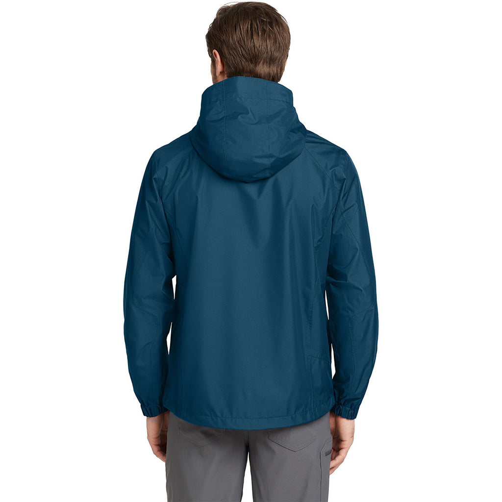 Eddie Bauer Men's Deep Sea Blue/Dark Adriatic Rain Jacket