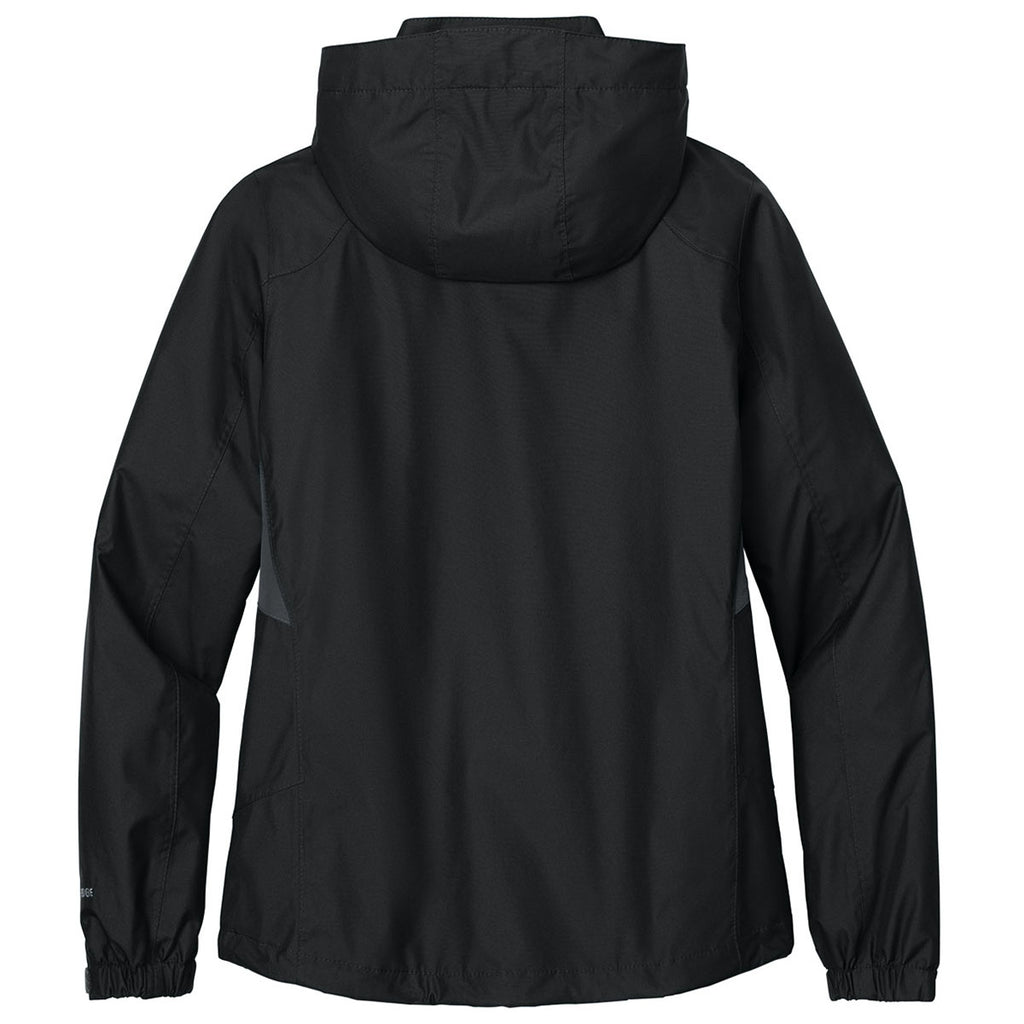 Eddie Bauer Women's Black/Steel Grey Rain Jacket