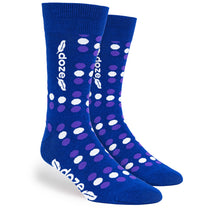 Pop Promos Purple & Blue Large Polka Dot Dress Socks