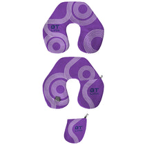 Pop Promos Purple/White Inflatable Travel Pillow