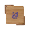Logomark Brandon IV 4-Piece Bamboo Coaster Set