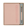 Logomark Peach Manhattan II Gift Set w/Magnetic Journal & Recycled Pen