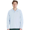 ComfortWash by Hanes Men's Soothing Blue Garment-Dyed Polo Collar Sweatshirt