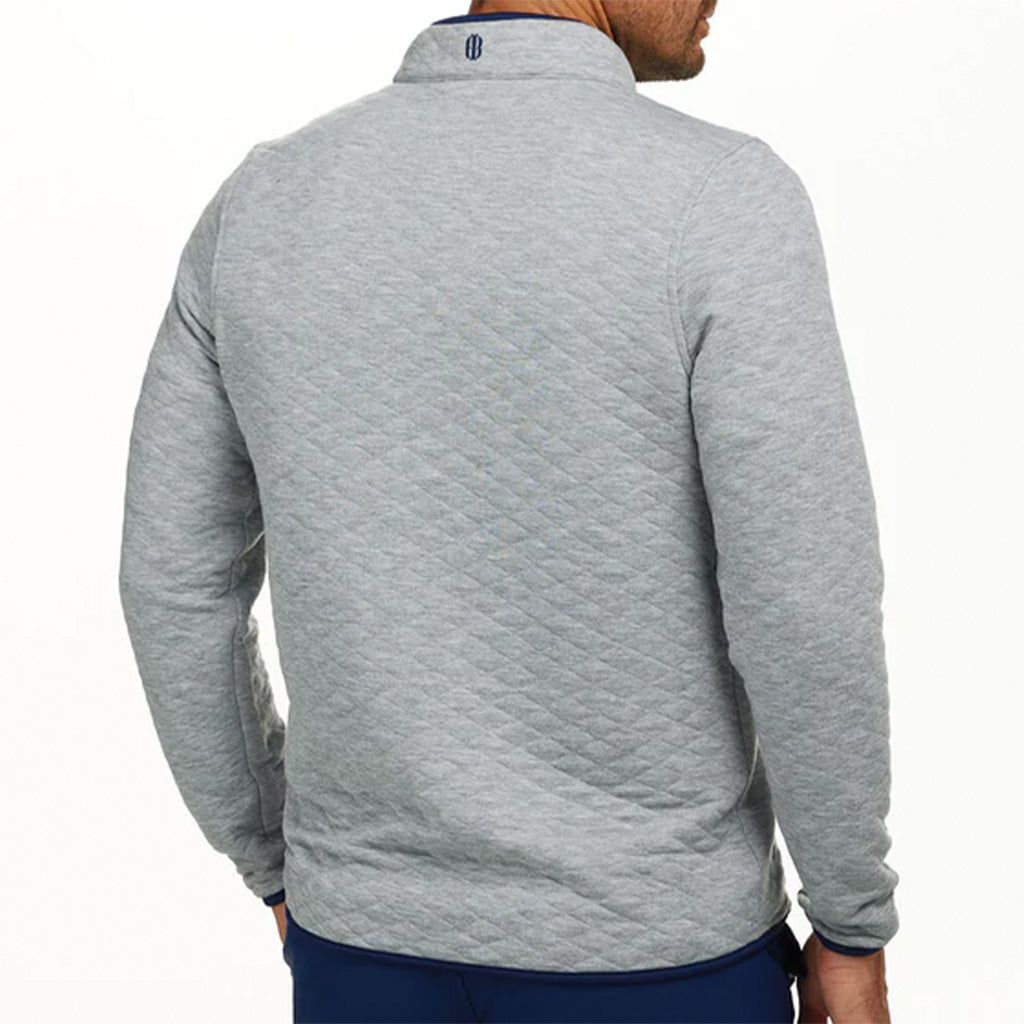 Holderness & Bourne Men's Heathered Grey & Navy The Sullivan Pullover