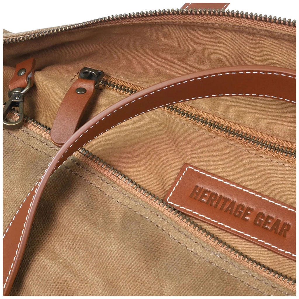 Heritage Gear Tan/Tan Waxed Canvas Field Bag