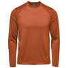 Stormtech Men's Rust Heather Milano Crew Neck Long Sleeve