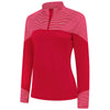 Levelwear Women's Flame Red Classic Stripes Pullover