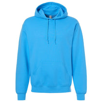 Jerzees Unisex Soul Blue Heather Ultimate CVC Hooded Sweatshirt