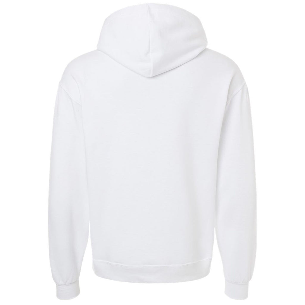 Jerzees Unisex White Ultimate CVC Hooded Sweatshirt
