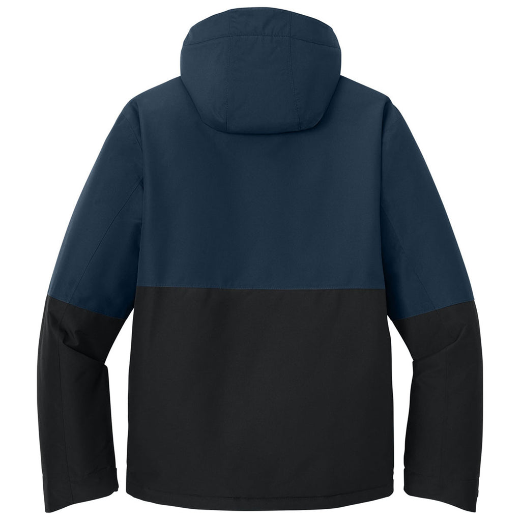 Port Authority Men's Dress Blue Navy/Deep Black Insulated Heavy Ripstop Jacket