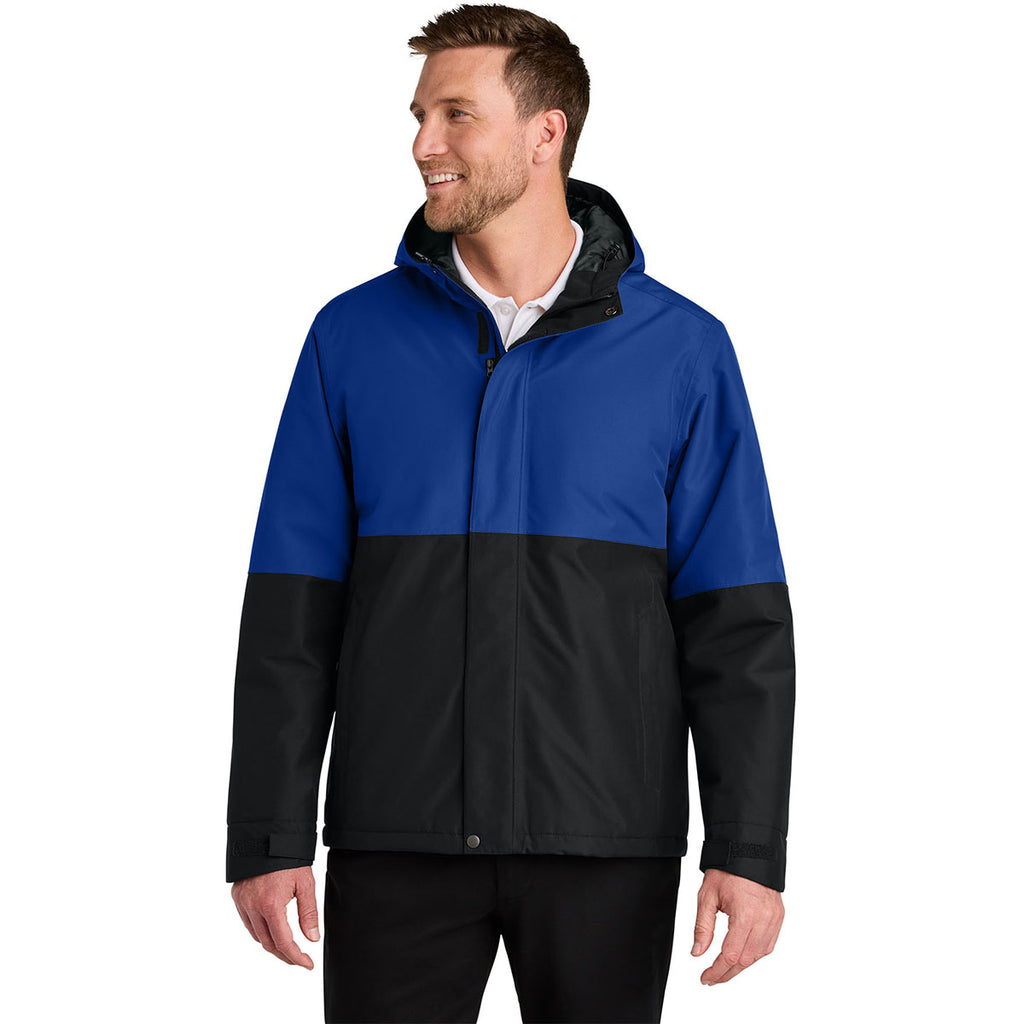Port Authority Men's True Royal/Deep Black Insulated Heavy Ripstop Jacket