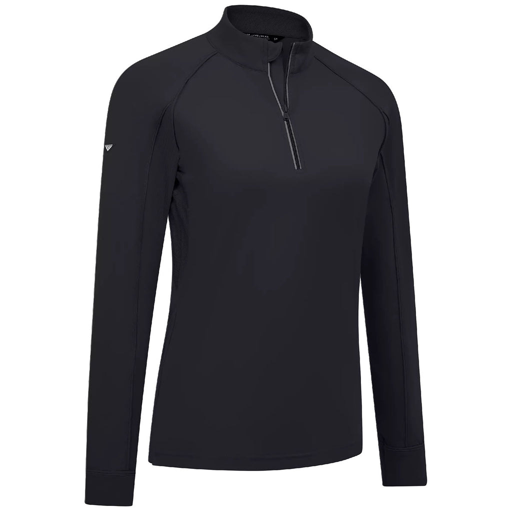 Levelwear Women's Black Kinetic Midlayer Pullover