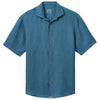 Johnnie-O Men's Navy Gianni Short Sleeve Hangin' Out Linen Button Down Shirt