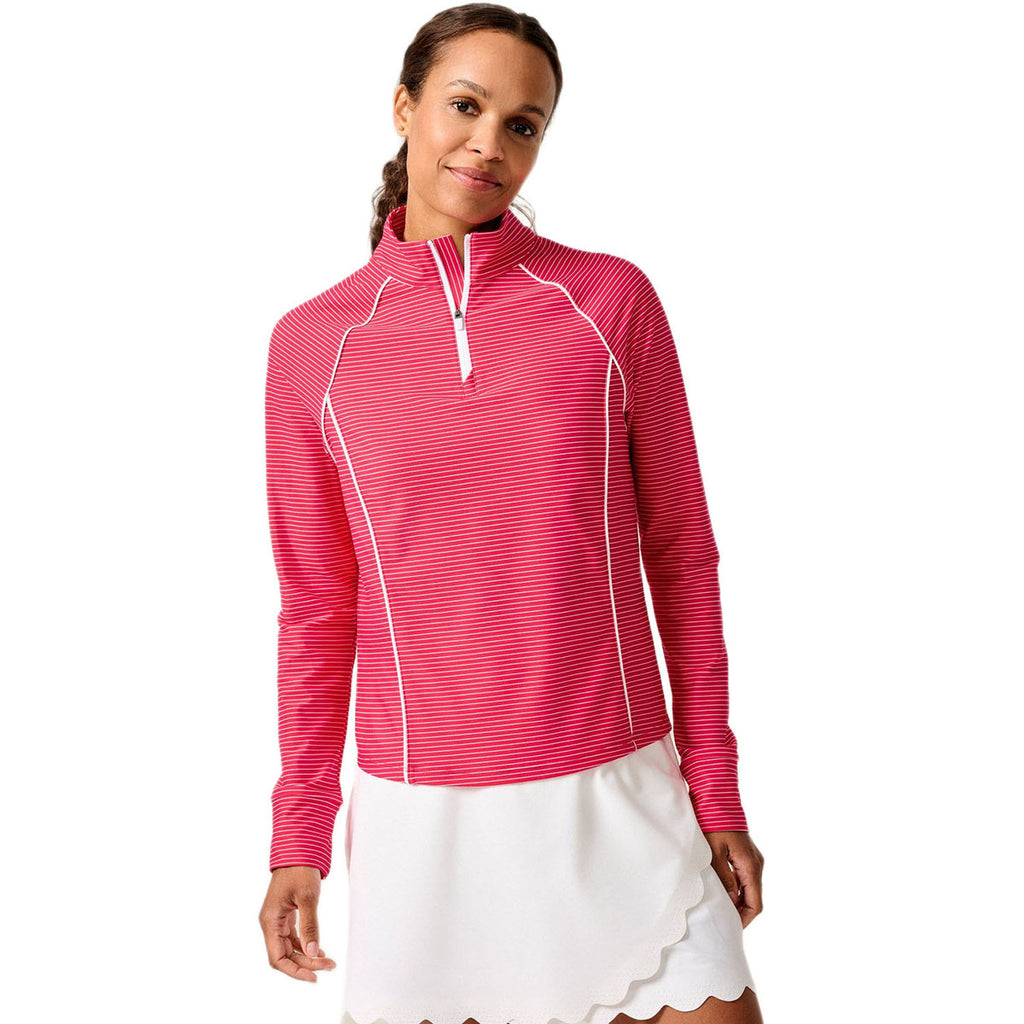 Johnnie-O Women's Raspberry Wine Jasmine Performance 1/4 Zip