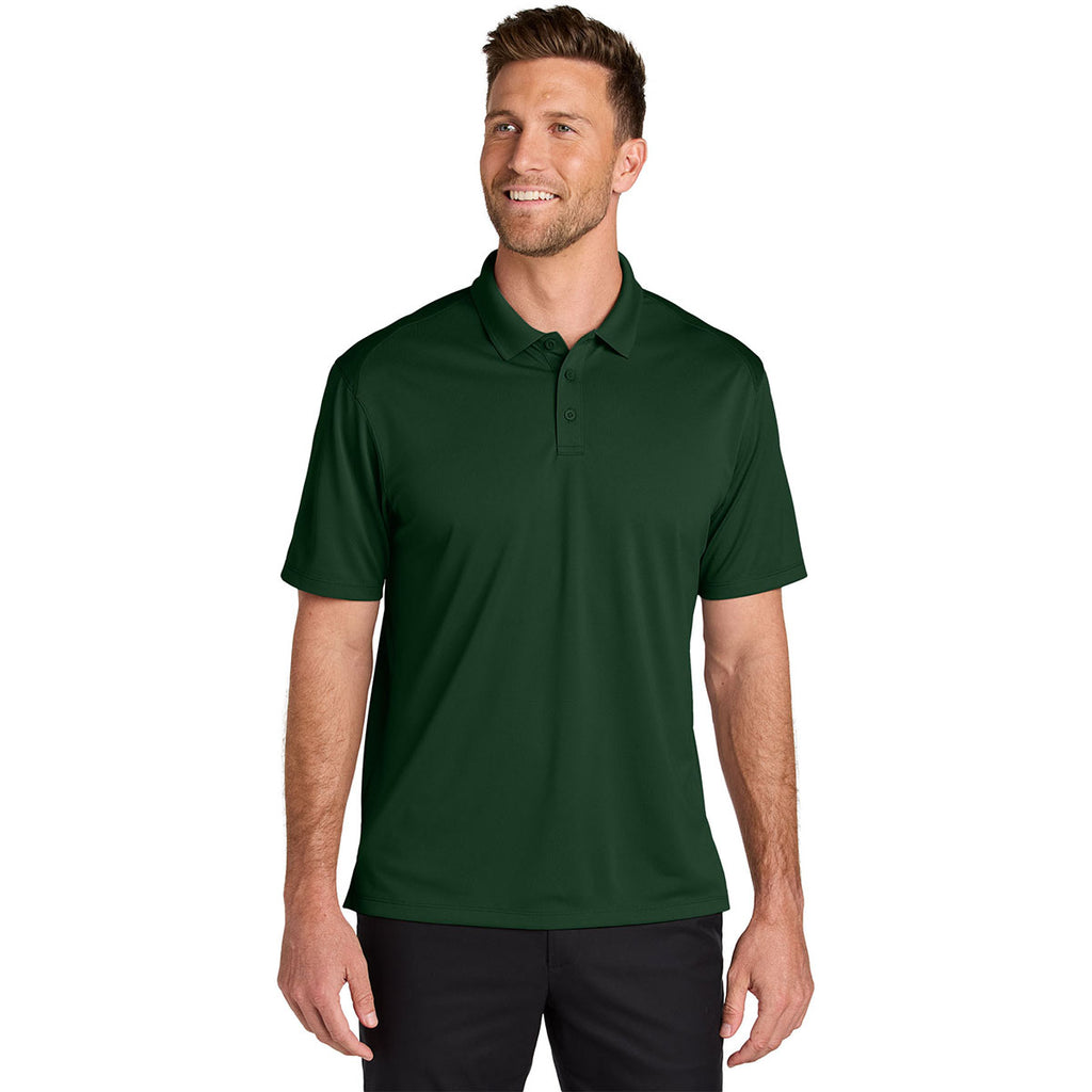 Port Authority Men's Deep Forest Green Wearever Performance Pique Polo