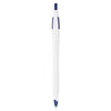 Bullet White w/Blue Trim Cougar Retractable Ballpoint Pen