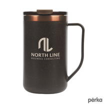 Perka Brown Guji 15 oz. Recycled Steel and Coffee Grounds Mug