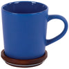 Logomark Blue Copenhagen 16 oz. Ceramic Mug with Wood Lid