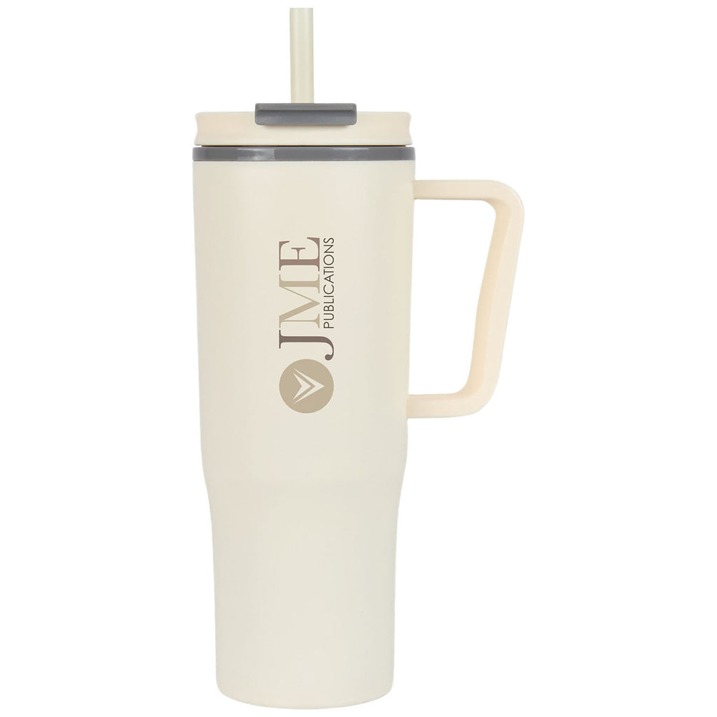 Logomark Cream Agnew 30 oz. Double Wall Polypropylene Mug
