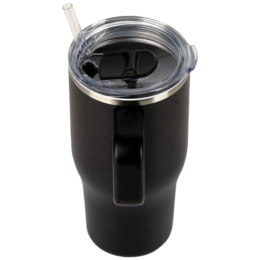Perka Black Myrton 20 oz. Double Wall, Recycled Stainless Steel Travel Mug