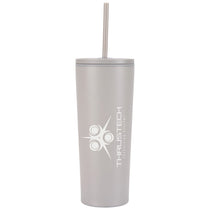 Logomark Grey Bayard 24 oz. Double Wall Steel/PP Liner Straw Tumbler