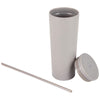 Logomark Grey Bayard 24 oz. Double Wall Steel/PP Liner Straw Tumbler