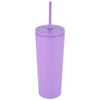 Logomark Purple Bayard 24 oz. Double Wall Steel/PP Liner Straw Tumbler