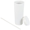 Logomark White Bayard 24 oz. Double Wall Steel/PP Liner Straw Tumbler