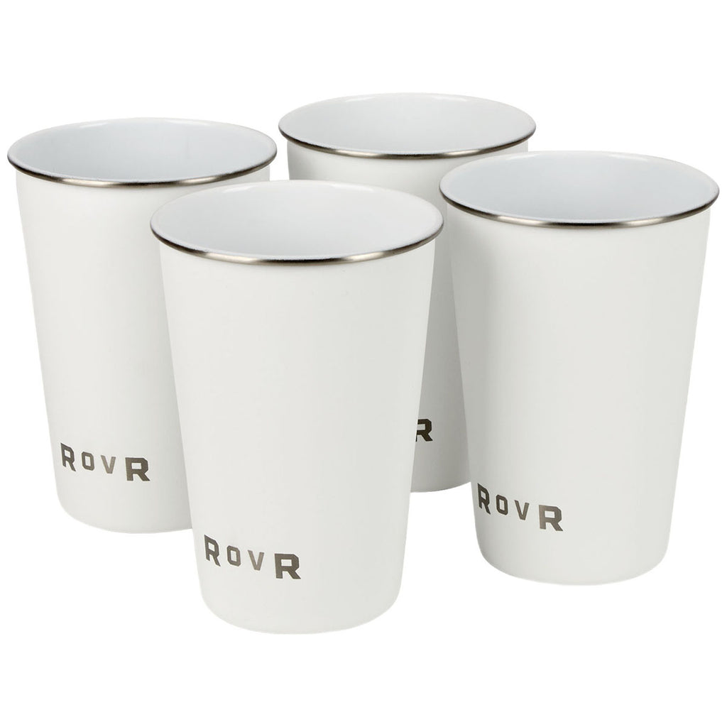 RovR White Pack of 4, 16 oz. Single Wall Beer Pints