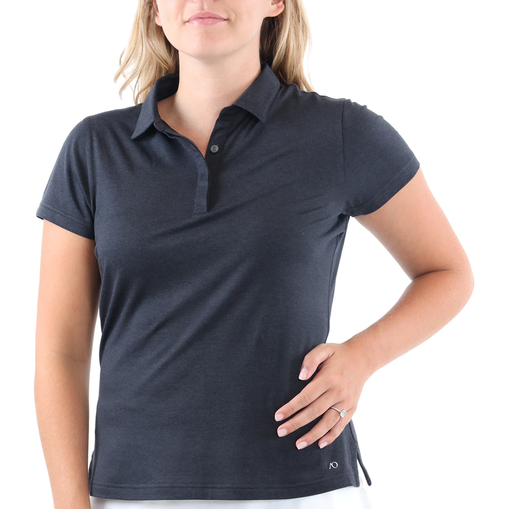 AndersonOrd Women's Black Heather Gamer Polo