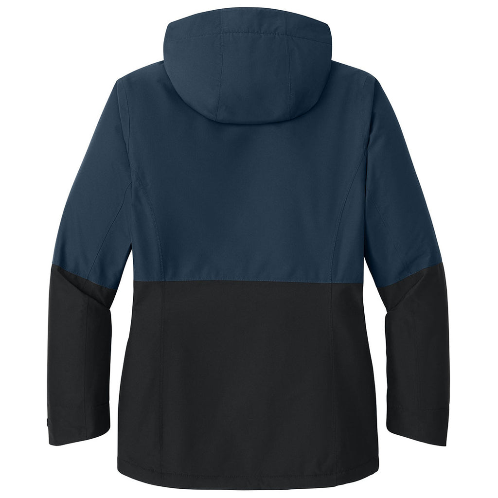 Port Authority Women's Dress Blue Navy/Deep Black Insulated Heavy Ripstop Jacket