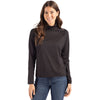 Cutter & Buck Women's Black Coastline Epic Comfort Eco Recycled Funnel Neck