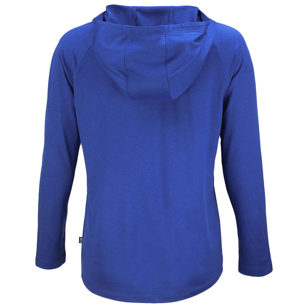 Cutter & Buck Women's Tour Blue Coastline Epic Comfort Eco Recycled Hooded Shirt