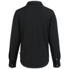 Cutter & Buck Women's Black Advantage Tri-Blend Eco Soft Pique Long Sleeve Knitted Button Down