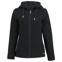 Cutter & Buck Women's Black Roam Epic Comfort Recycled Full Zip Hooded Jacket