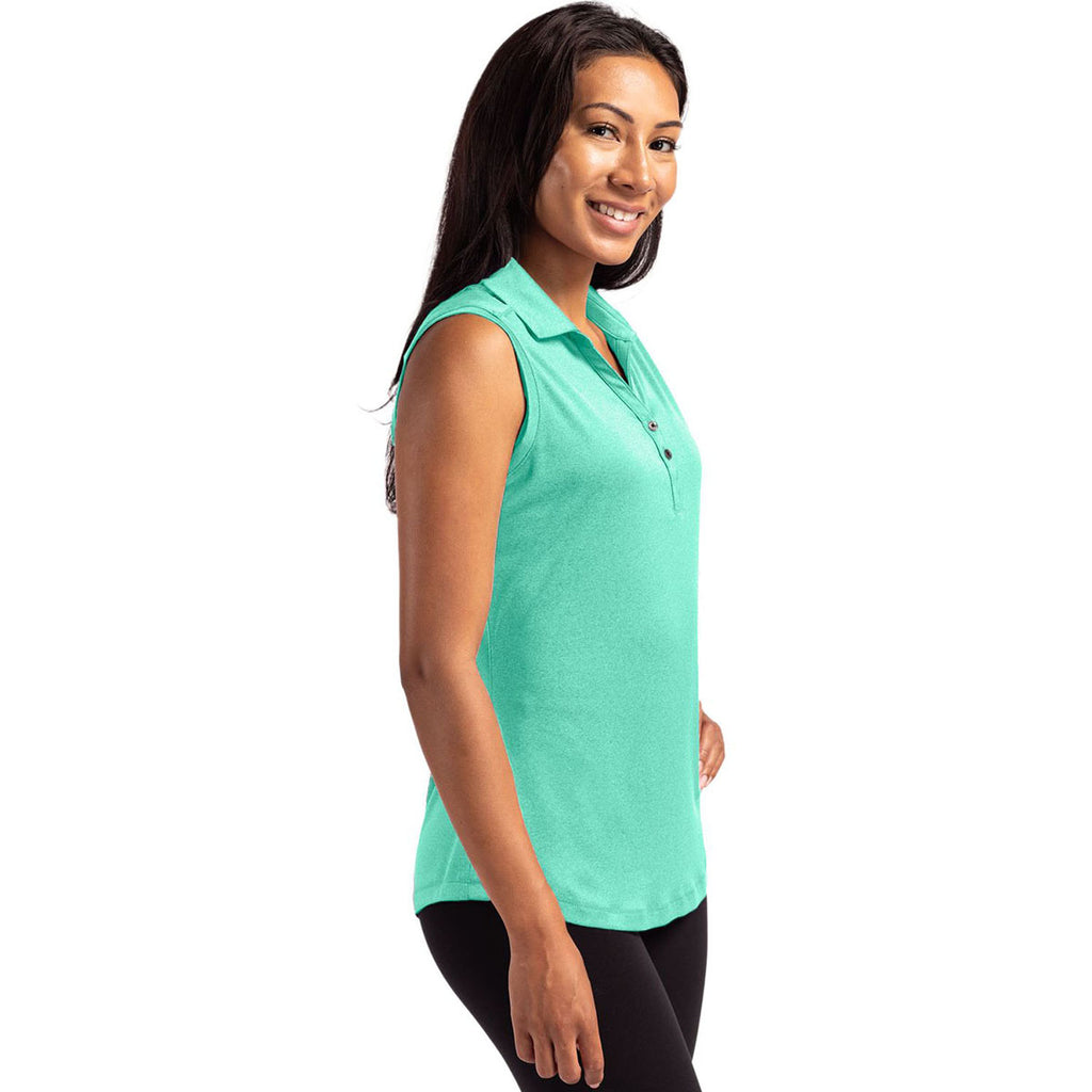 Cutter & Buck Women's Fresh Mint Forge Eco Stretch Recycled Sleeveless Polo