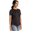 Cutter & Buck Women's Black Coastline Epic Comfort Recycled Short Sleeve Tee